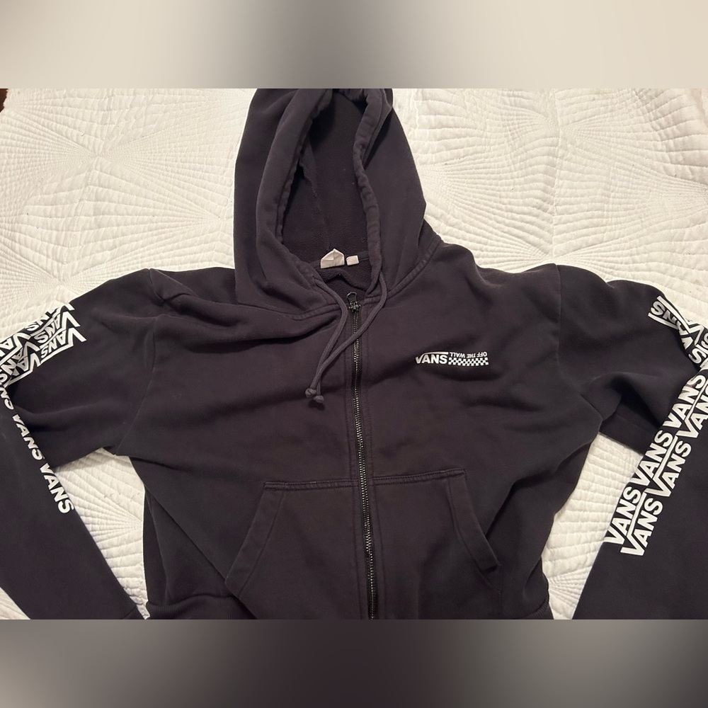 Vans cropped zip up hoodie